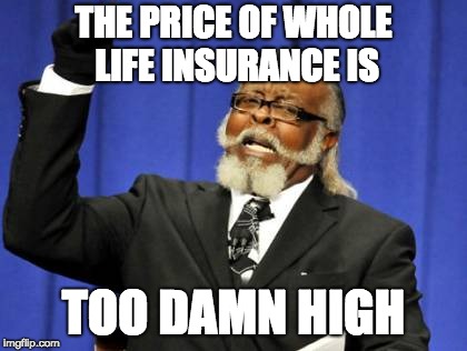 Whole life policy is expensive